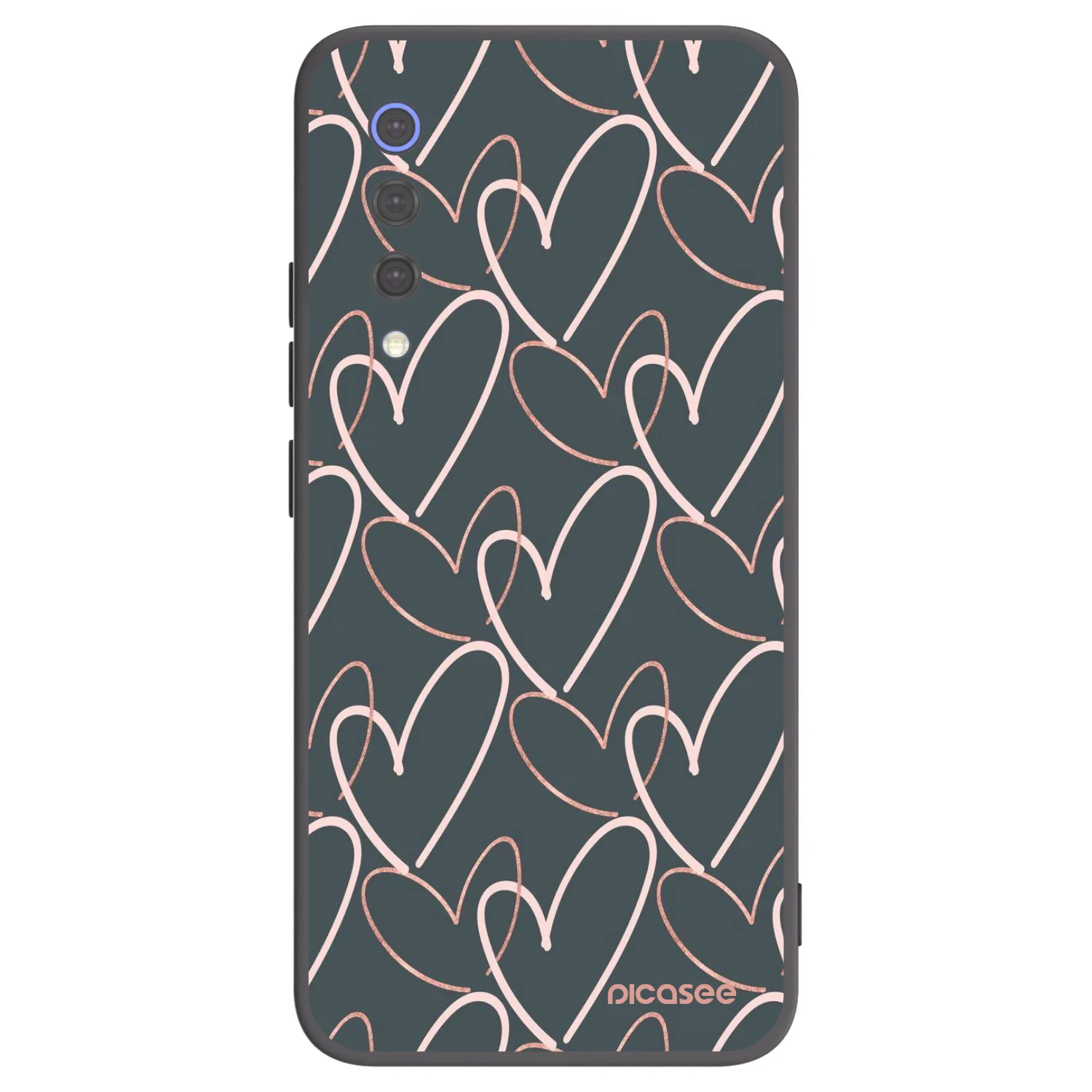 Picasee silikonowe czarne etui na Xiaomi Mi 9 SE - Lots of love
