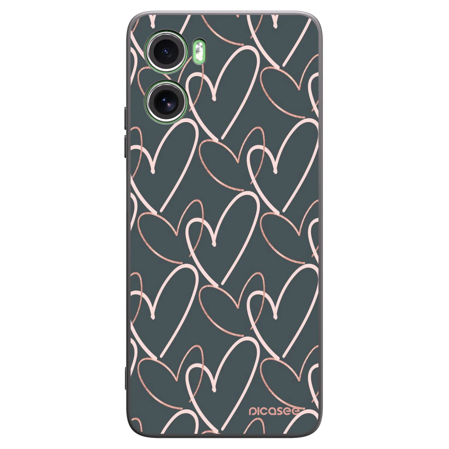 Picasee silikonowe czarne etui na Motorola Moto G06 - Lots of love