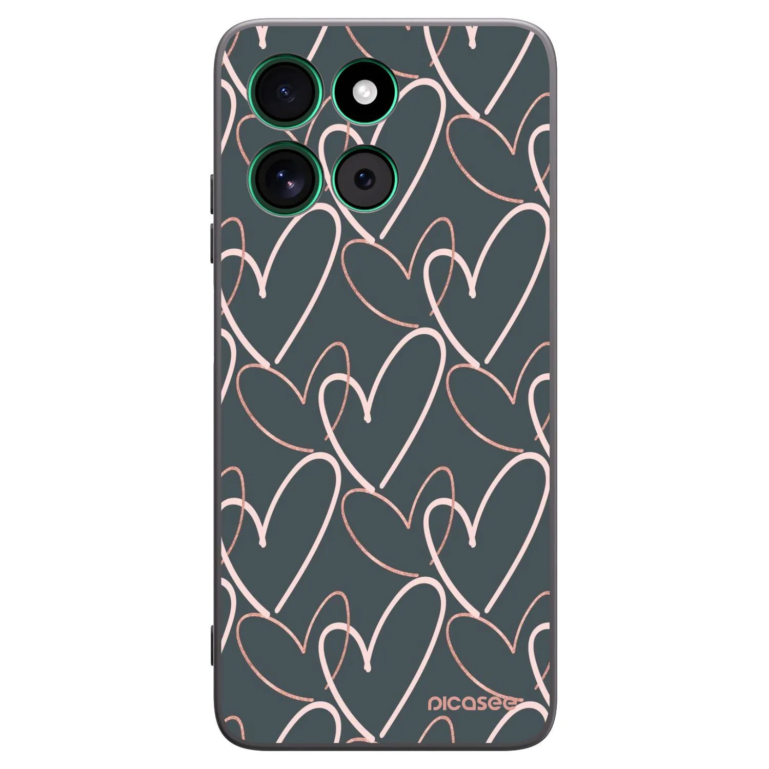 Picasee silikonowe czarne etui na Motorola Moto G57 Power - Lots of love