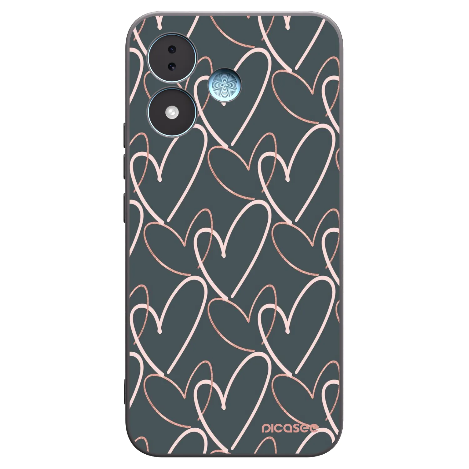 Picasee silikonowe czarne etui na Xiaomi Redmi Note 17 5G - Lots of love