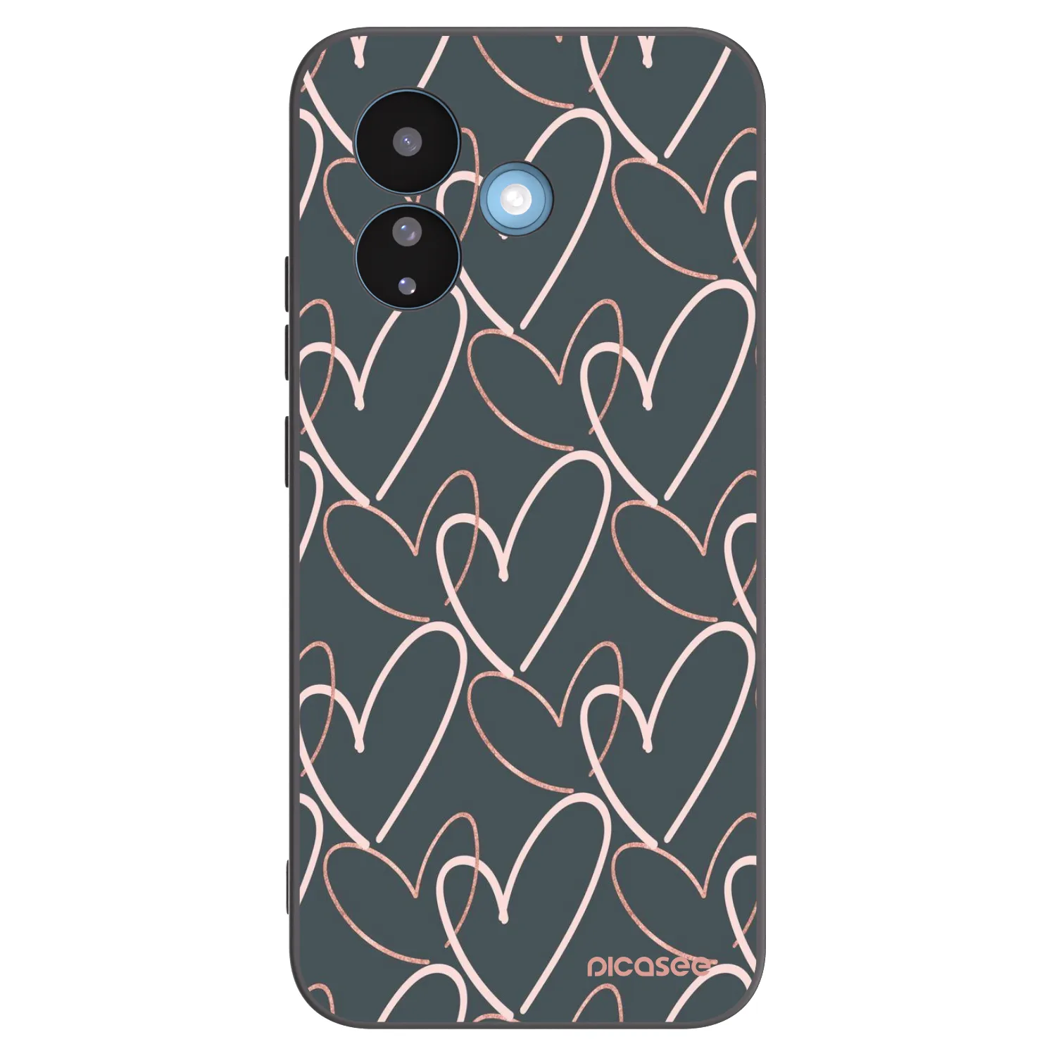 Picasee silikonowe czarne etui na Xiaomi Redmi Note 17 Pro 5G - Lots of love