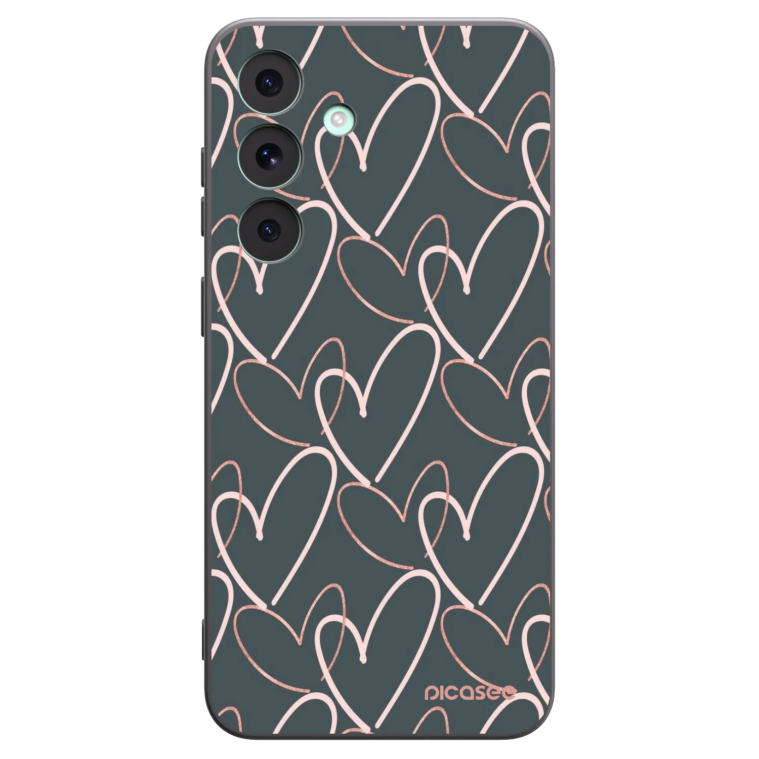 Picasee silikonowe czarne etui na Samsung Galaxy S26 FE - Lots of love