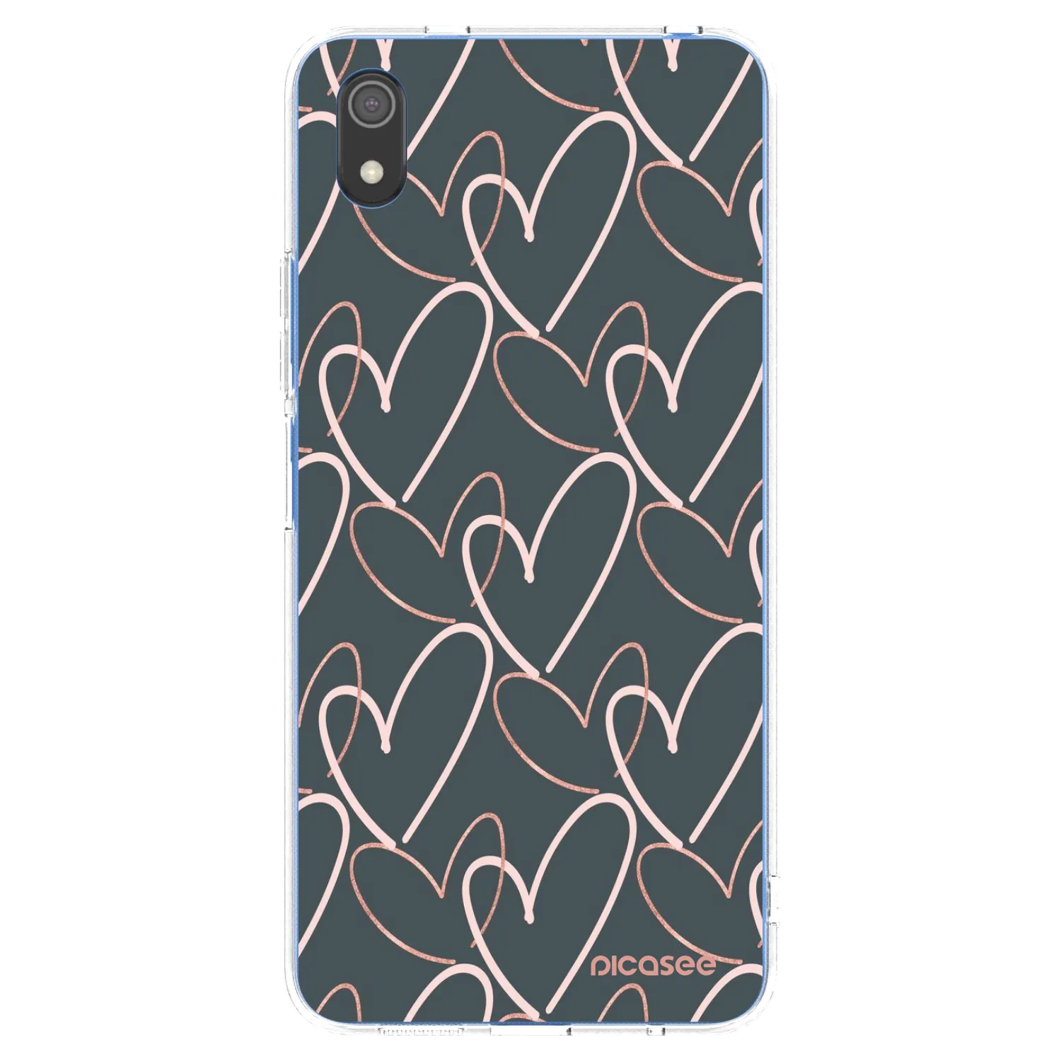 Picasee silikonowe przeźroczyste etui na Xiaomi Redmi 7A - Lots of love