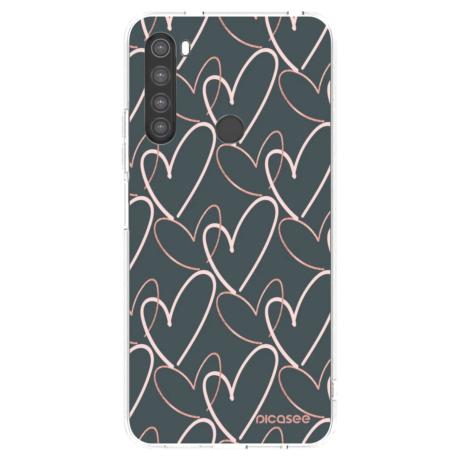 Picasee silikonowe przeźroczyste etui na Xiaomi Redmi Note 8 - Lots of love