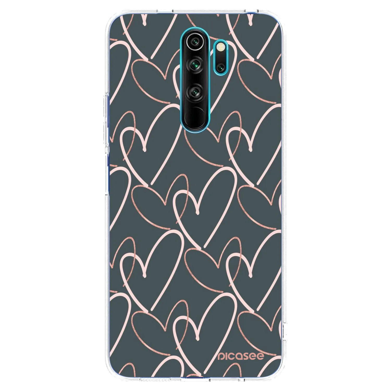 Picasee silikonowe przeźroczyste etui na Xiaomi Redmi Note 8 Pro - Lots of love