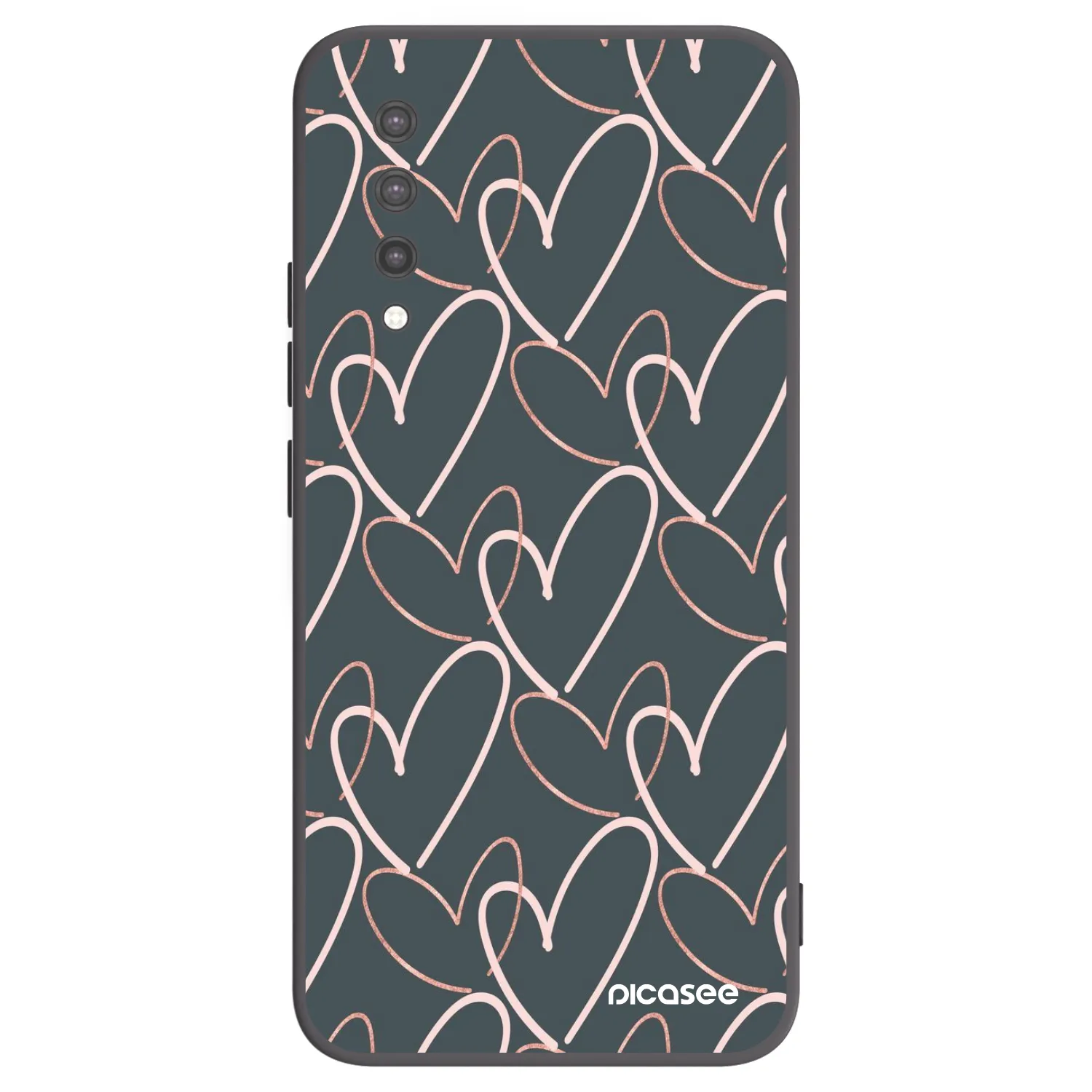 Picasee silikonowe czarne etui na Xiaomi Mi 9 Lite - Lots of love