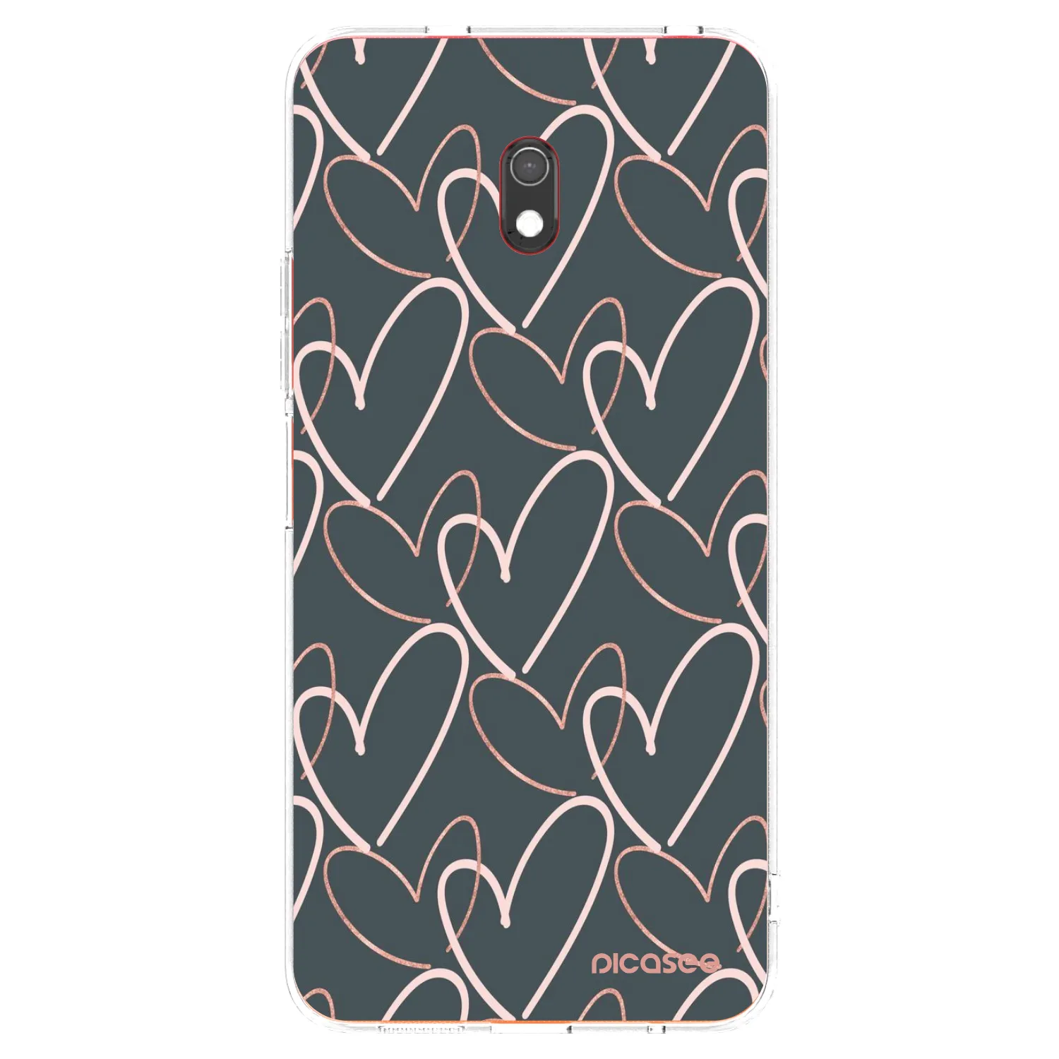 Picasee silikonowe przeźroczyste etui na Xiaomi Redmi 8A - Lots of love