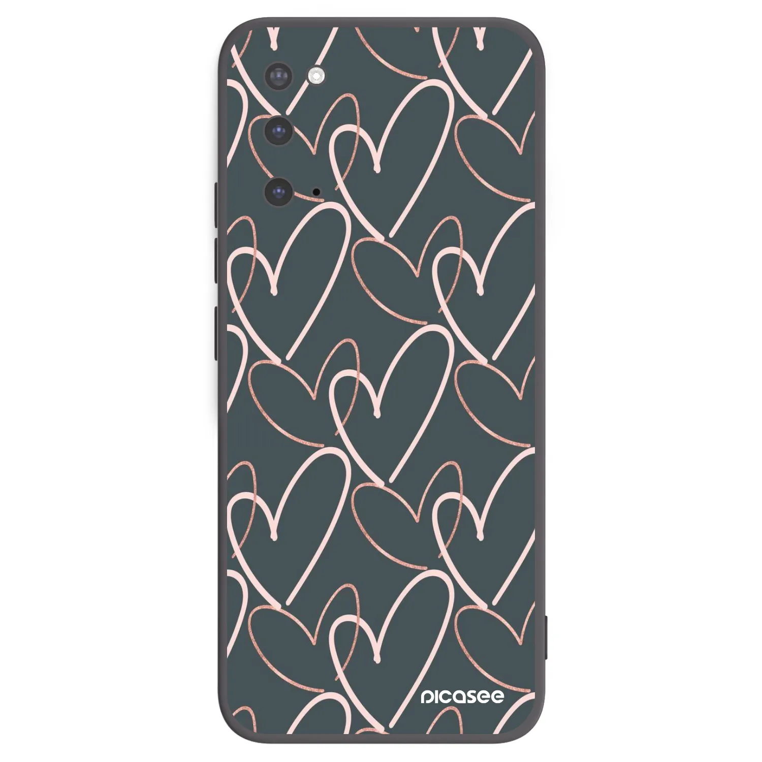 Picasee silikonowe czarne etui na Samsung Galaxy S20 G980F - Lots of love