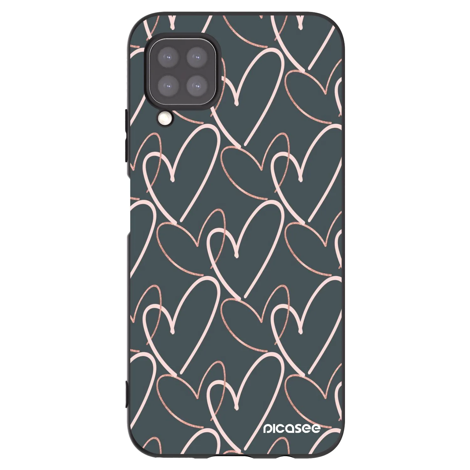Picasee silikonowe czarne etui na Huawei P40 Lite - Lots of love