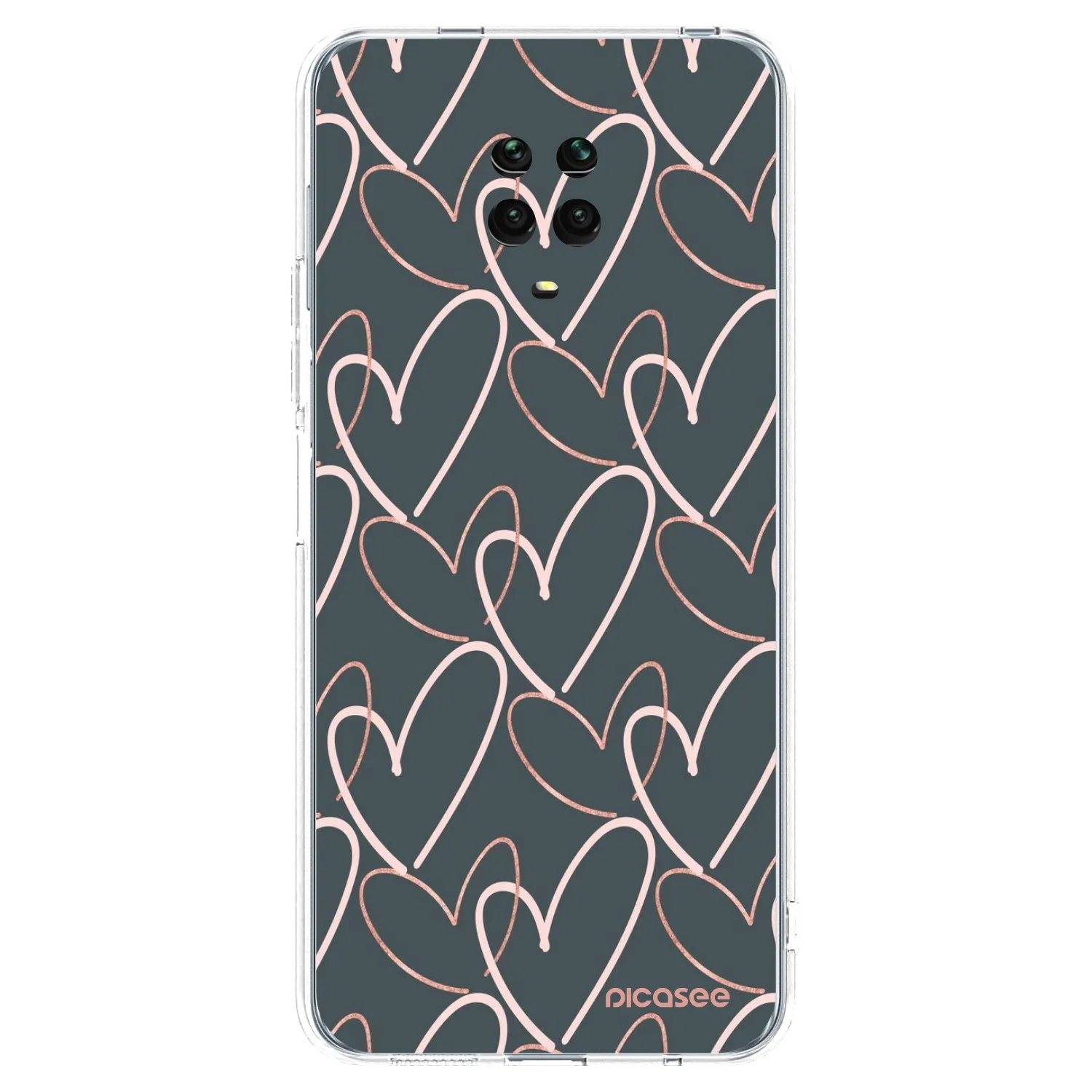 Picasee silikonowe przeźroczyste etui na Xiaomi Redmi Note 9 Pro - Lots of love