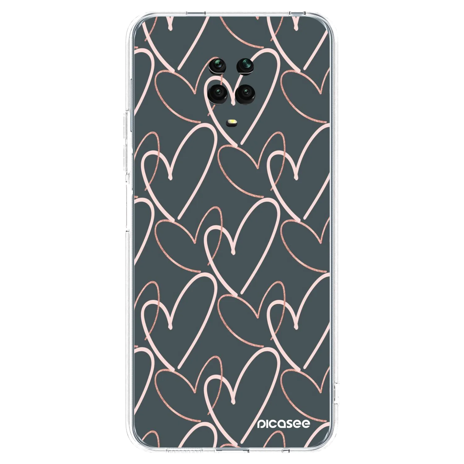 Picasee silikonowe przeźroczyste etui na Xiaomi Redmi Note 9S - Lots of love