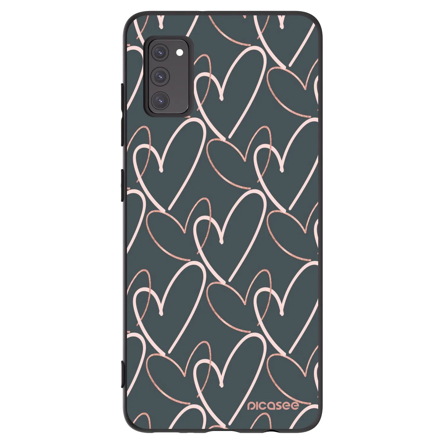 Picasee silikonowe czarne etui na Samsung Galaxy A41 A415F - Lots of love
