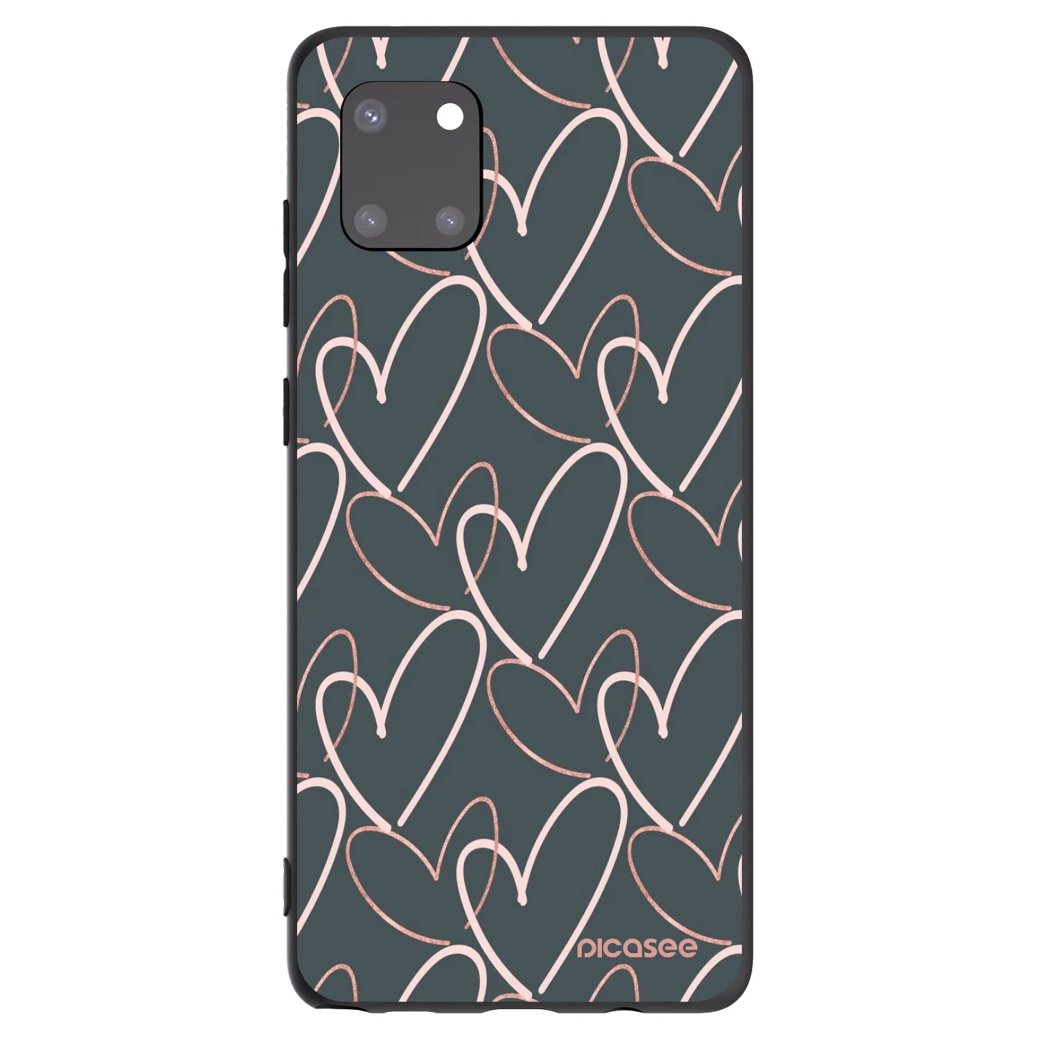 Picasee silikonowe czarne etui na Samsung Galaxy Note 10 Lite N770F - Lots of love