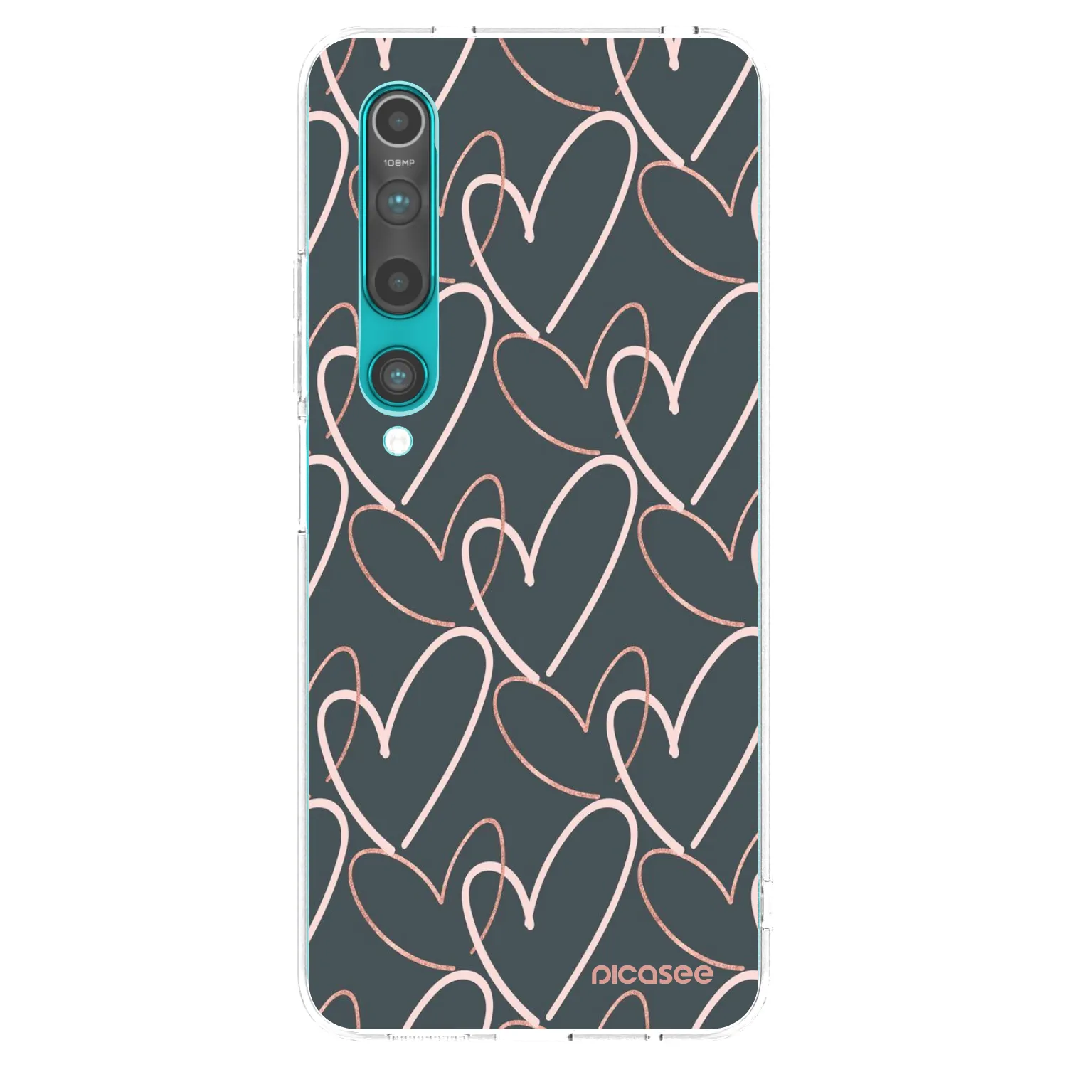 Picasee silikonowe przeźroczyste etui na Xiaomi Mi 10 - Lots of love