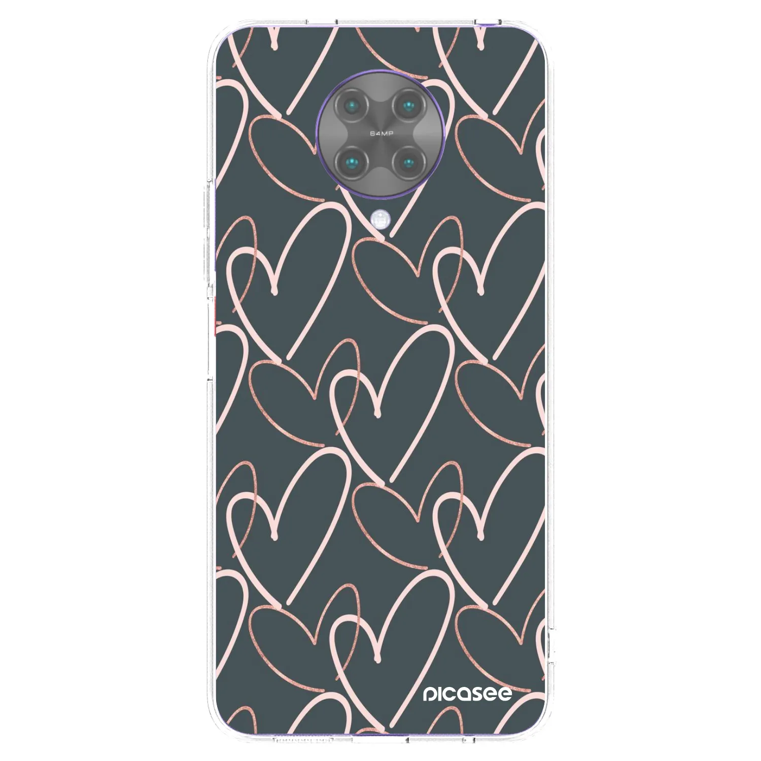 Picasee silikonowe przeźroczyste etui na Xiaomi Poco F2 Pro - Lots of love