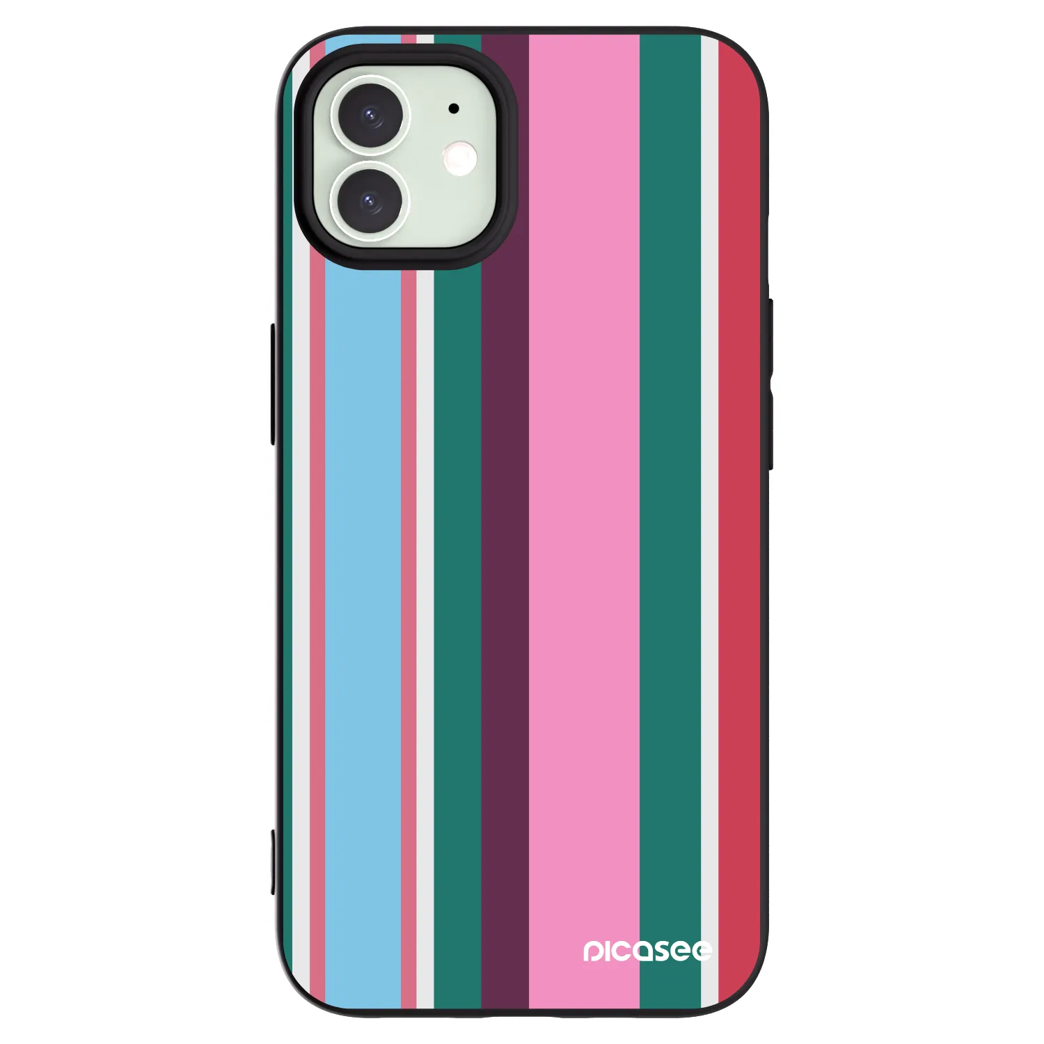 Picasee silikonowe czarne etui na Apple iPhone 12 - Cabana club