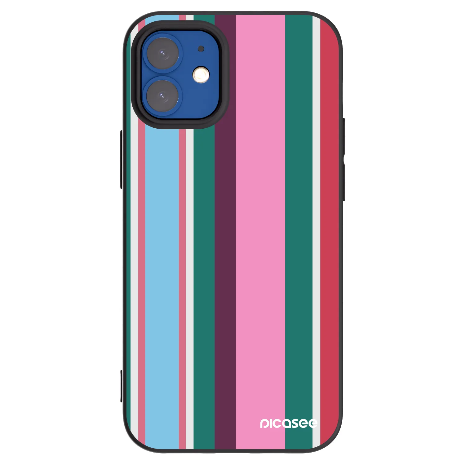 Picasee silikonowe czarne etui na Apple iPhone 12 mini - Cabana club