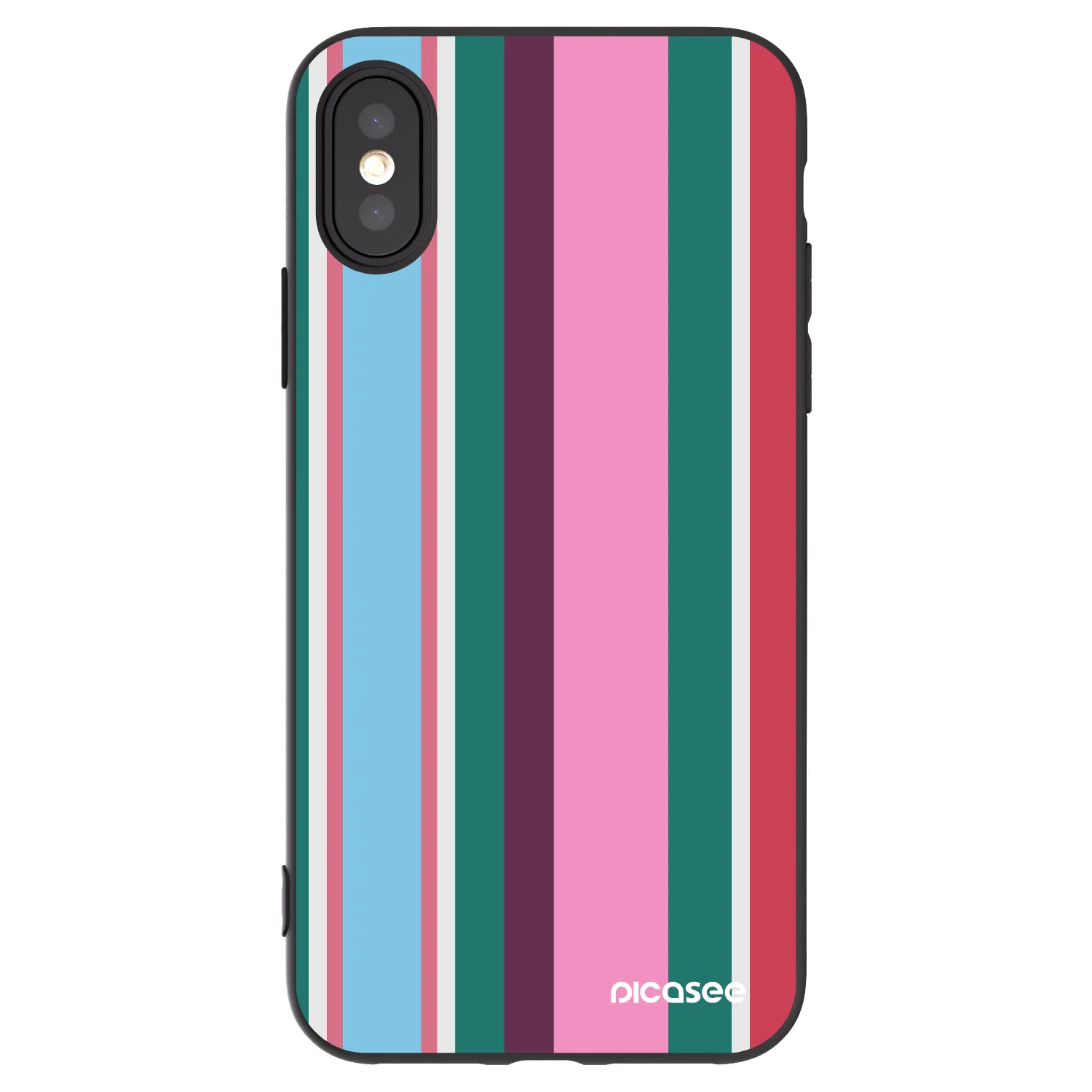 Picasee silikonowe czarne etui na Apple iPhone X/XS - Cabana club