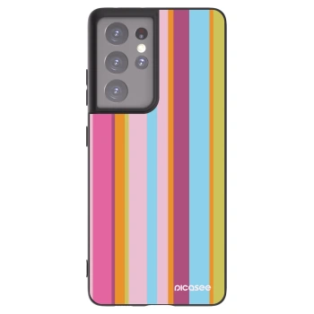 Picasee silikonowe czarne etui na Samsung Galaxy S21 Ultra 5G G998B - Golden hour