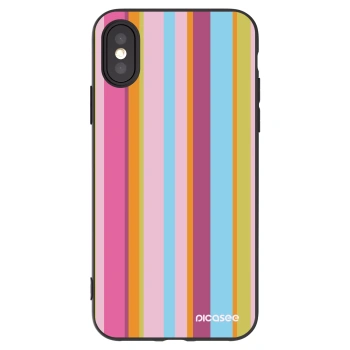 Picasee silikonowe czarne etui na Apple iPhone X/XS - Golden hour