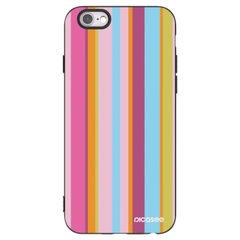 Picasee silikonowe czarne etui na Apple iPhone 6/6S - Golden hour