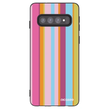 Picasee silikonowe czarne etui na Samsung Galaxy S10 G973 - Golden hour