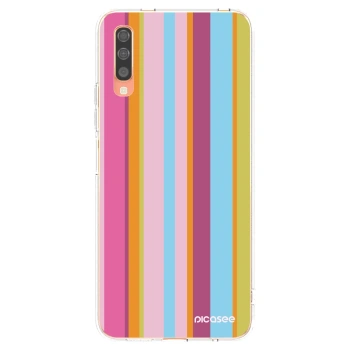 Picasee silikonowe przeźroczyste etui na Samsung Galaxy A70 A705F - Golden hour