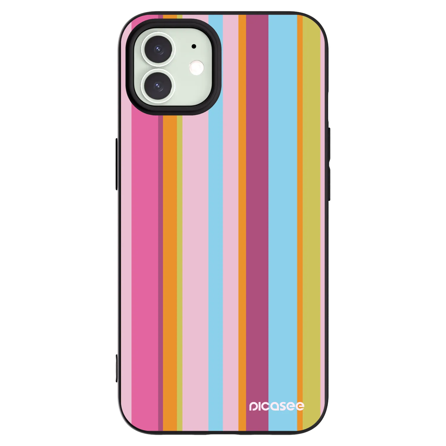 Picasee silikonowe czarne etui na Apple iPhone 12 - Golden hour