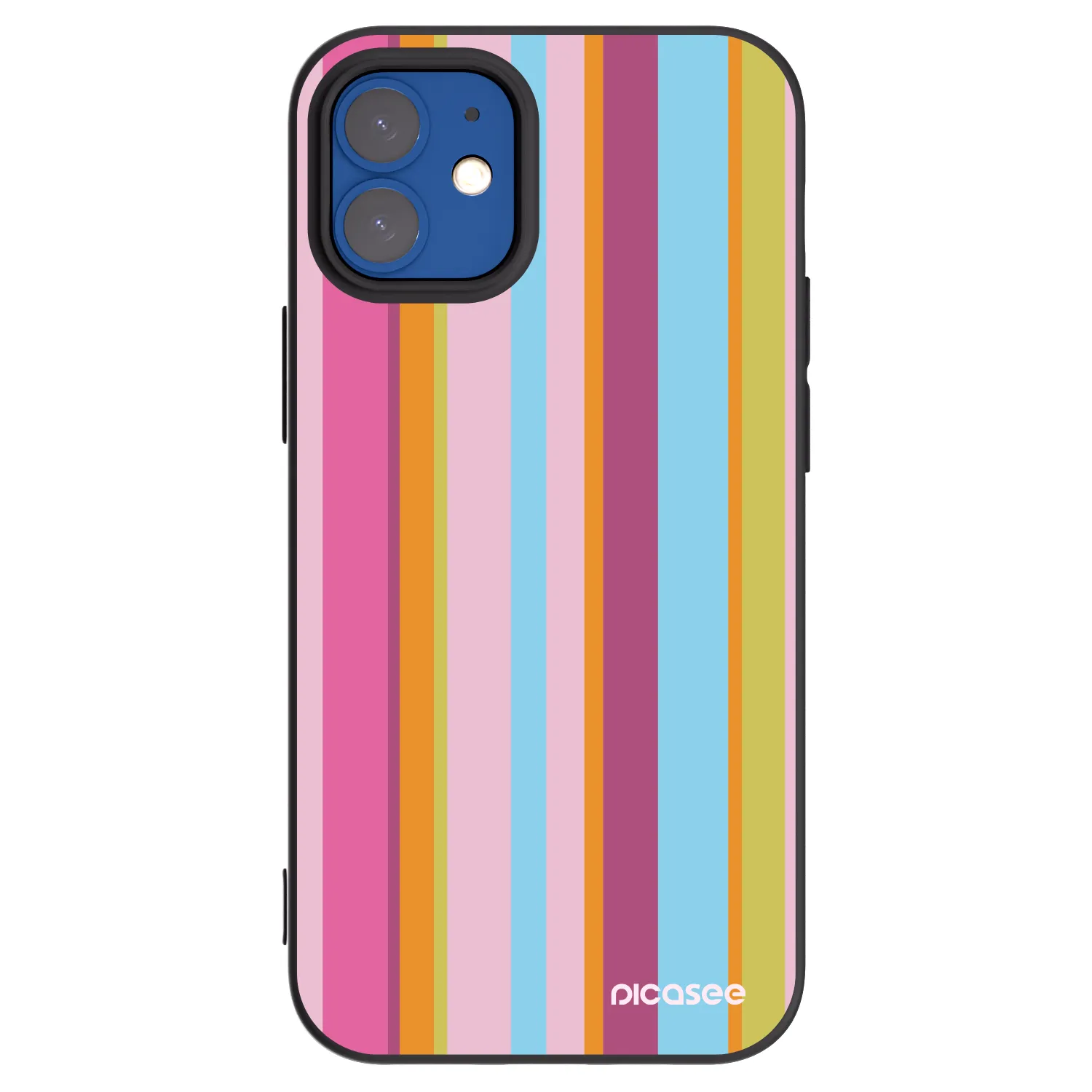 Picasee silikonowe czarne etui na Apple iPhone 12 mini - Golden hour