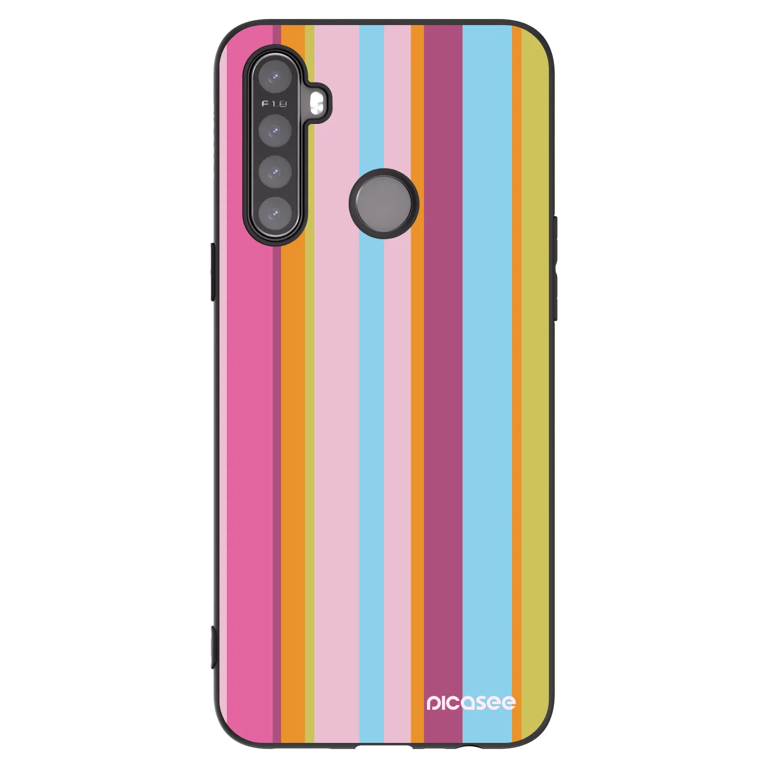 Picasee silikonowe czarne etui na Realme 6i - Golden hour
