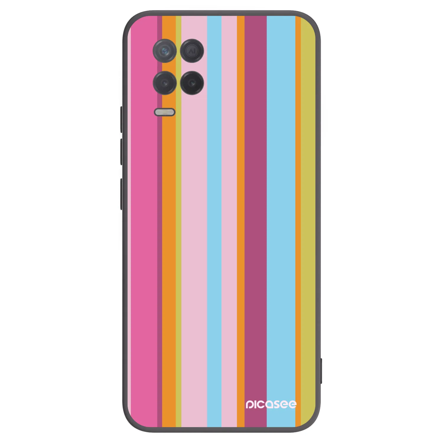 Picasee silikonowe czarne etui na Realme 8 5G - Golden hour