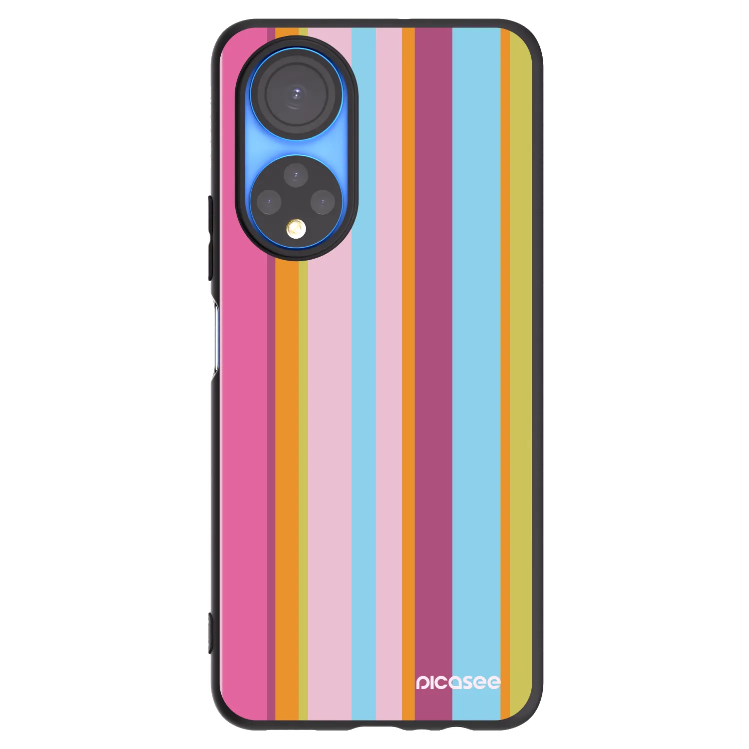 Picasee silikonowe czarne etui na Honor X7 - Golden hour