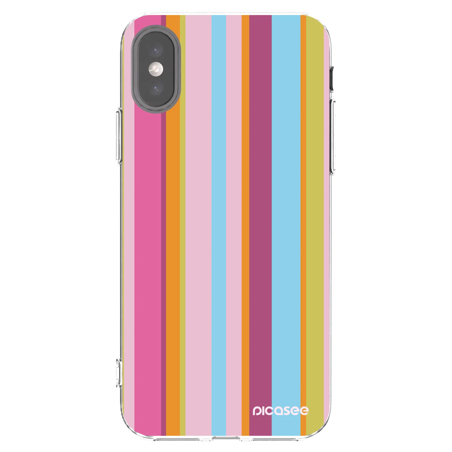 Picasee silikonowe przeźroczyste etui na Apple iPhone X/XS - Golden hour