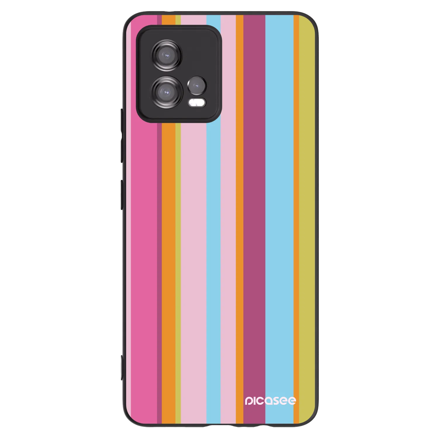 Picasee silikonowe czarne etui na Motorola Moto G72 - Golden hour