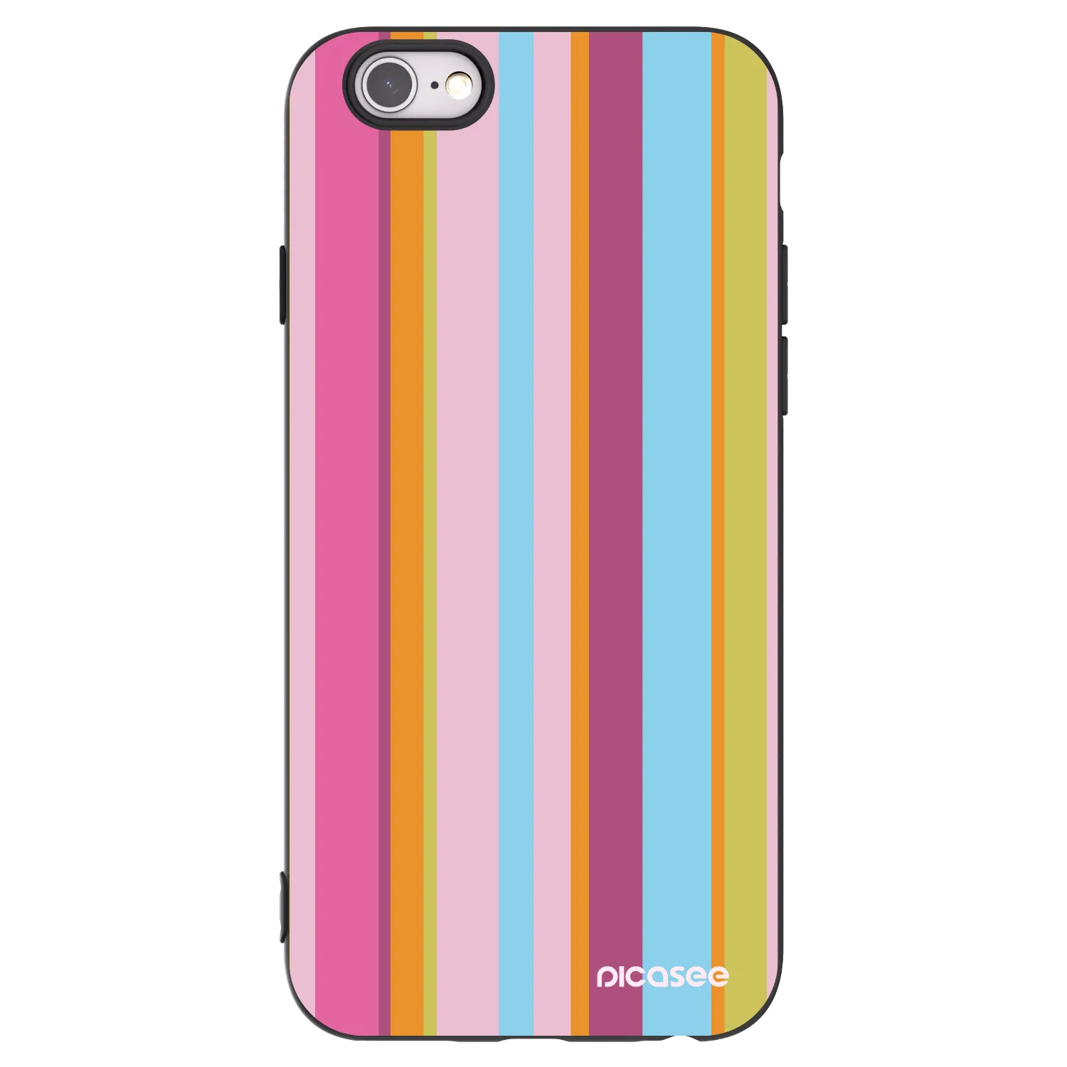 Picasee silikonowe czarne etui na Apple iPhone 6/6S - Golden hour