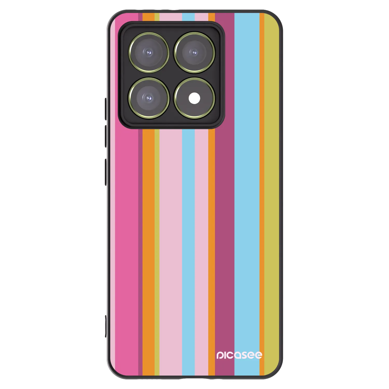 Picasee silikonowe czarne etui na Xiaomi 14T - Golden hour