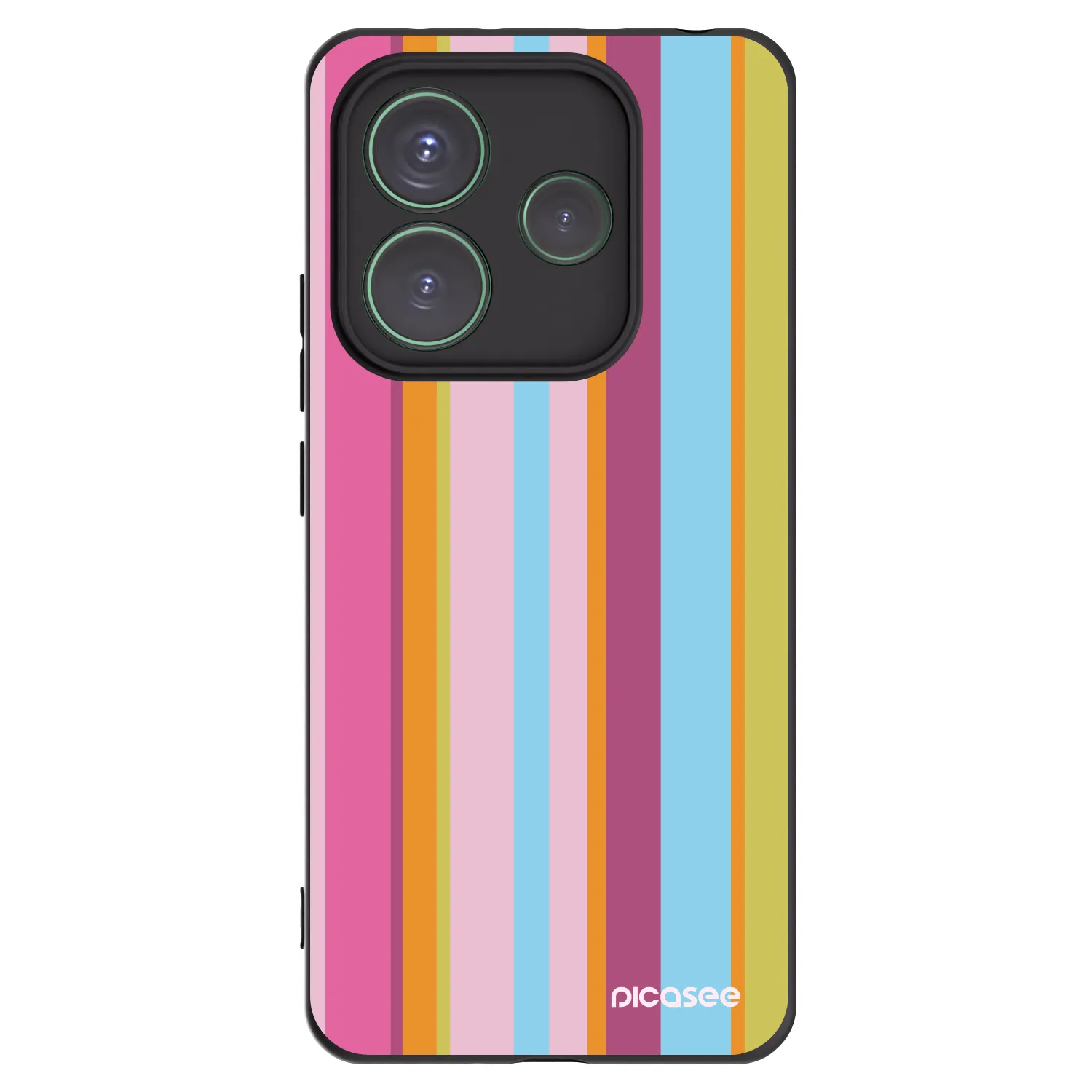 Picasee silikonowe czarne etui na Xiaomi Redmi Note 14 5G - Golden hour