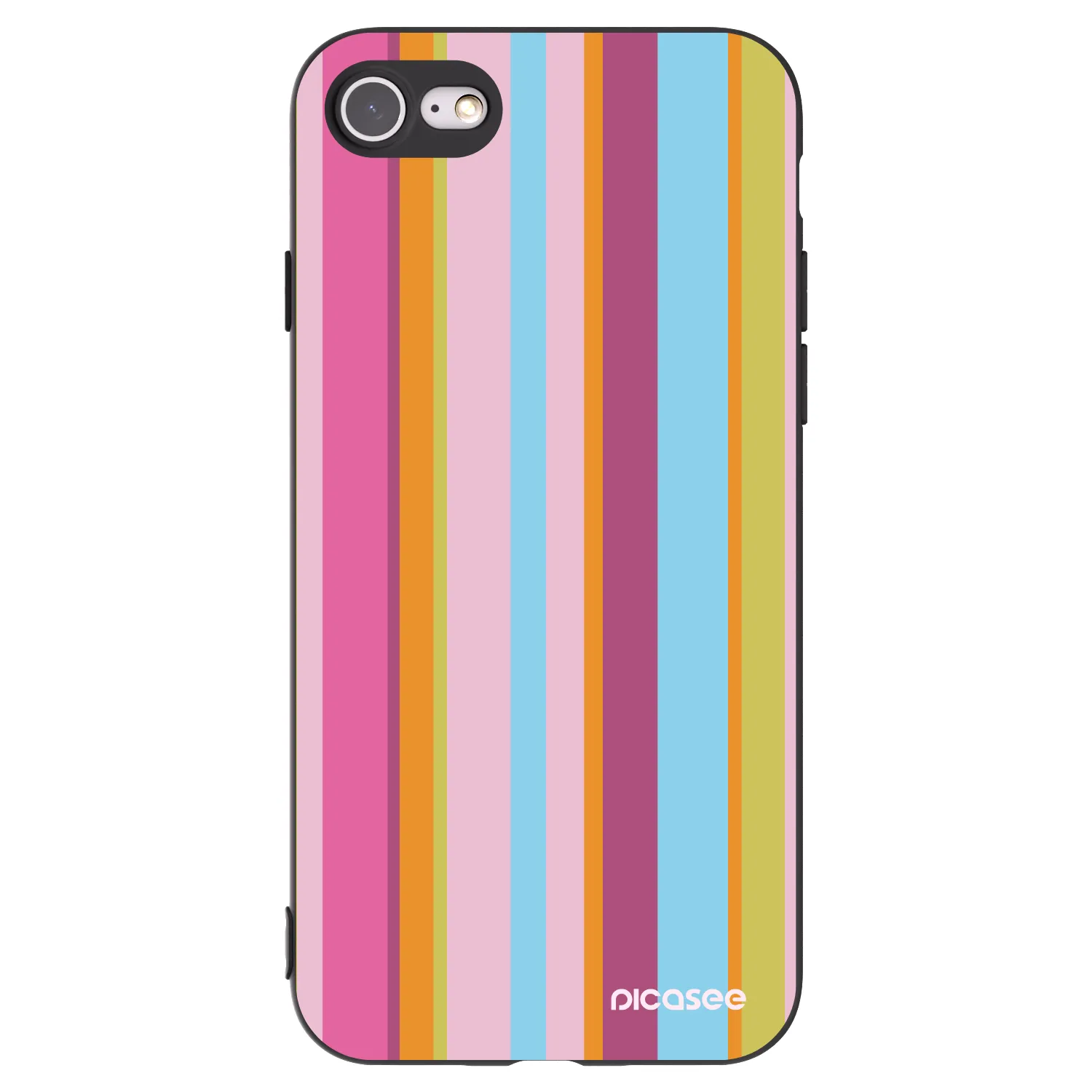 Picasee silikonowe czarne etui na Apple iPhone SE 2020 - Golden hour
