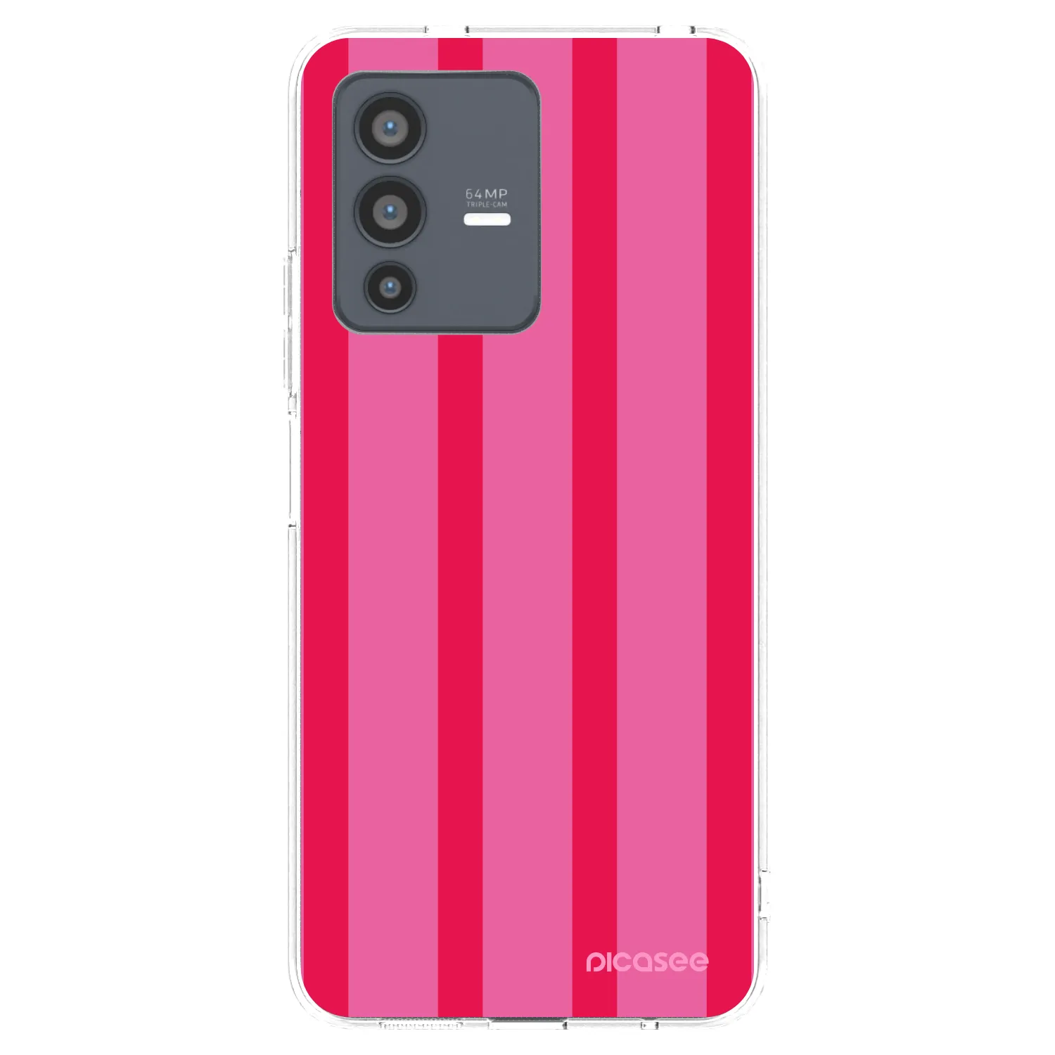 Picasee silikonowe przeźroczyste etui na Vivo V23 5G - Hot tropic