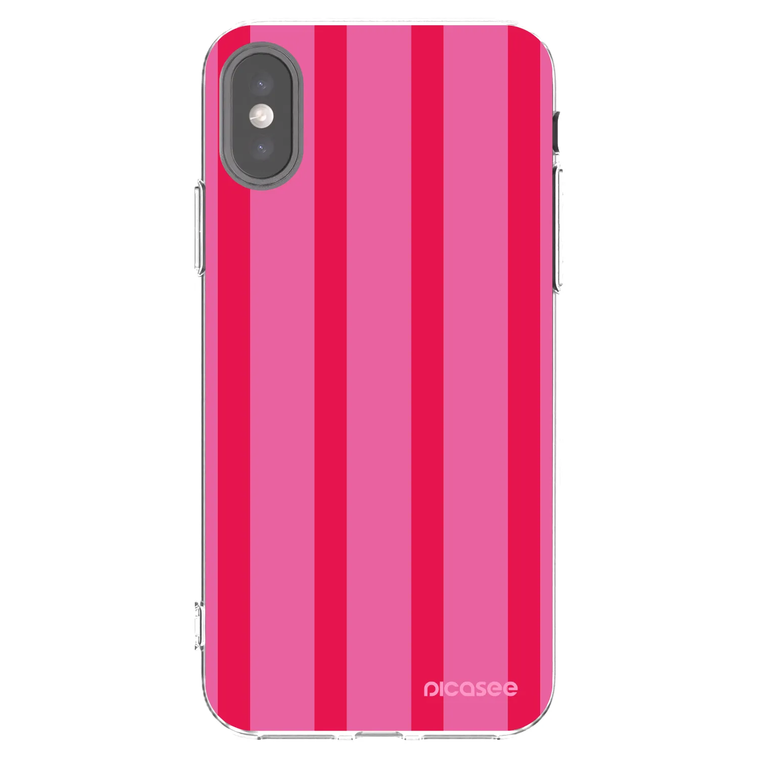 Picasee silikonowe przeźroczyste etui na Apple iPhone X/XS - Hot tropic