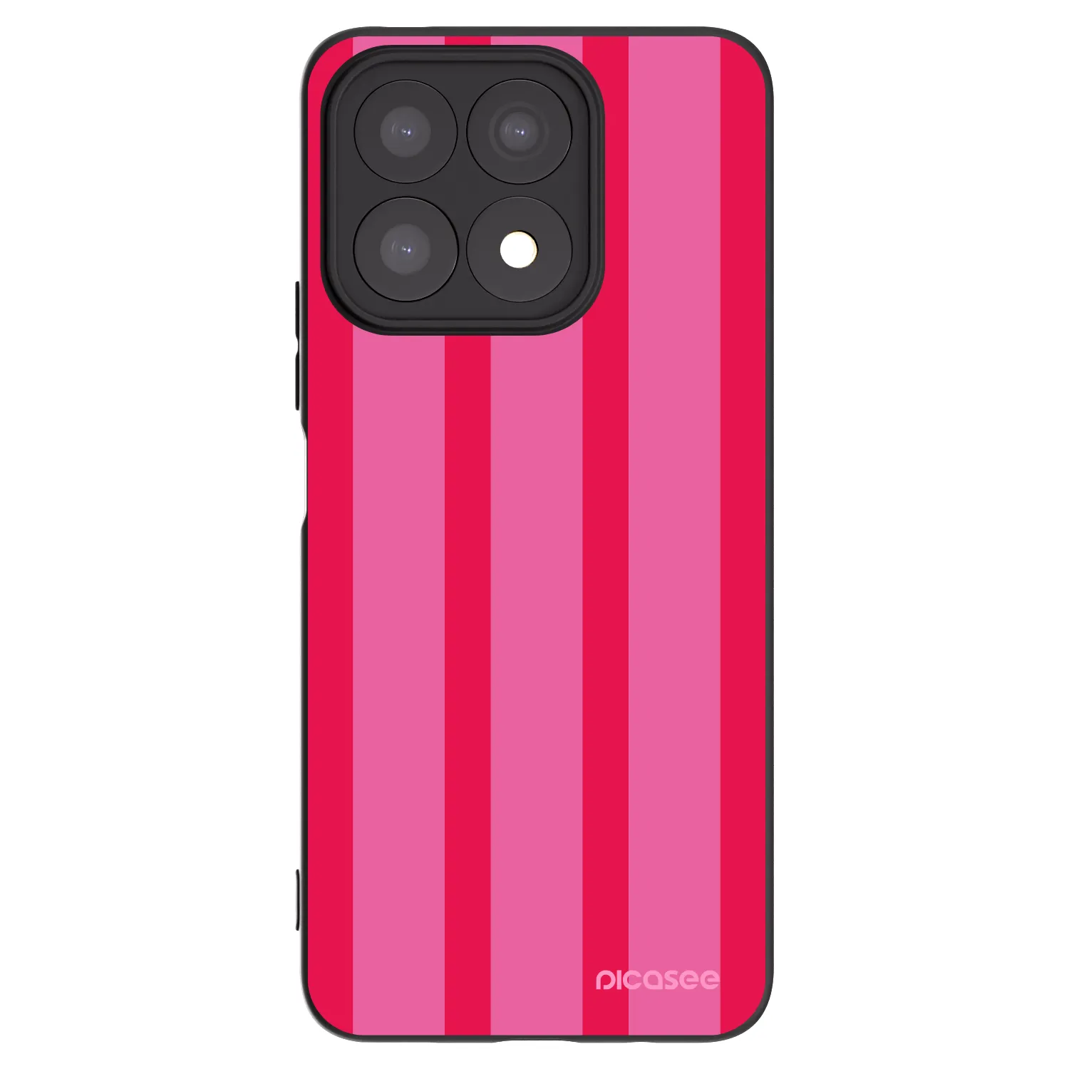 Picasee silikonowe czarne etui na Honor X8a - Hot tropic