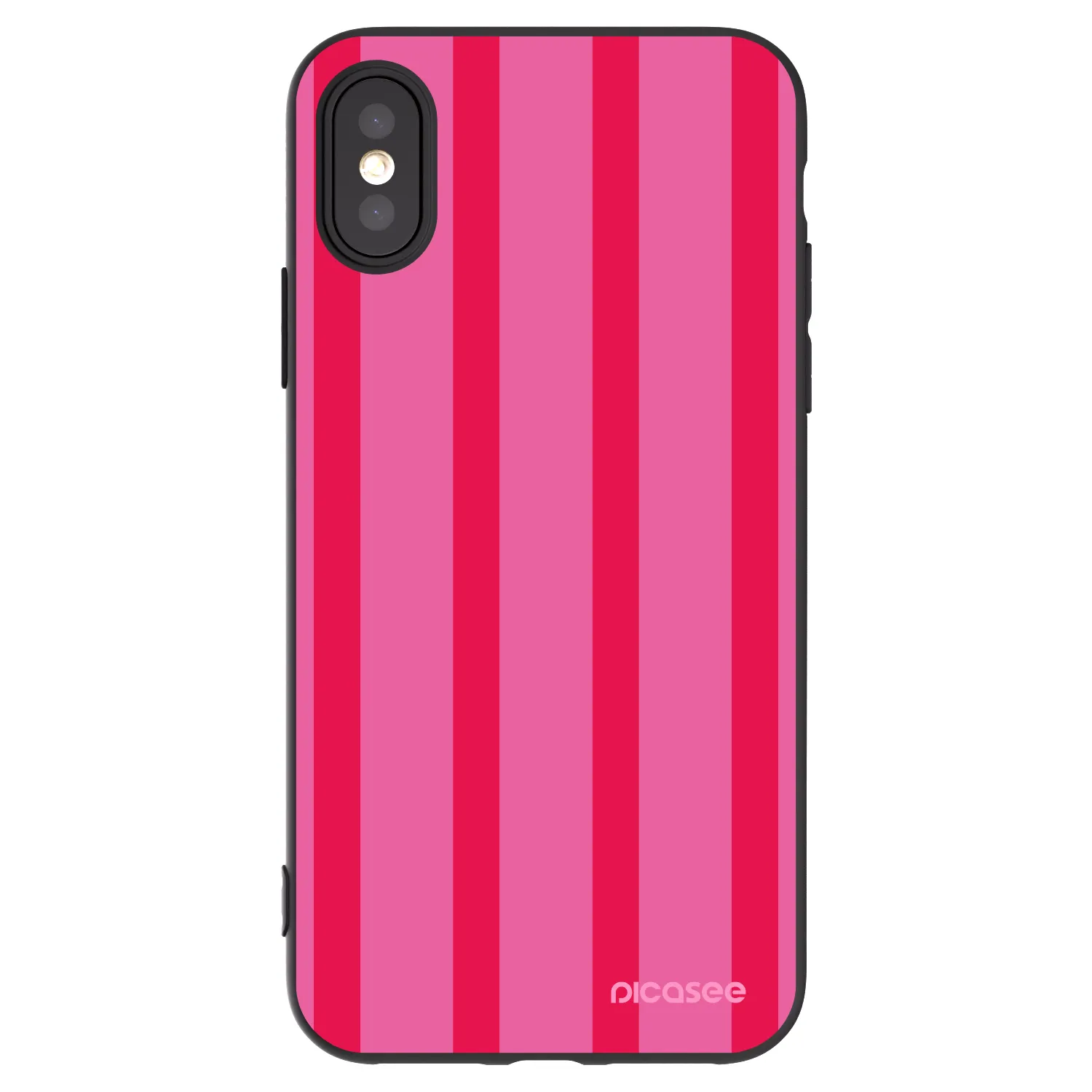 Picasee silikonowe czarne etui na Apple iPhone X/XS - Hot tropic