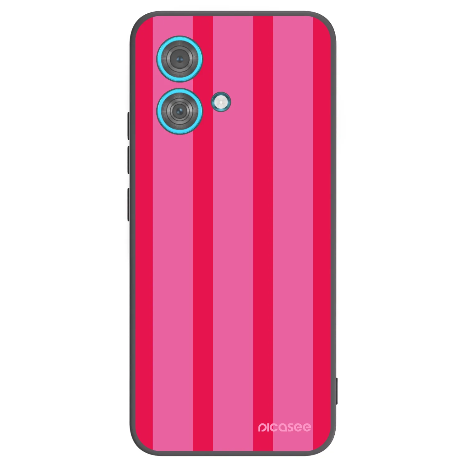 Picasee silikonowe czarne etui na Motorola Edge 40 Neo - Hot tropic