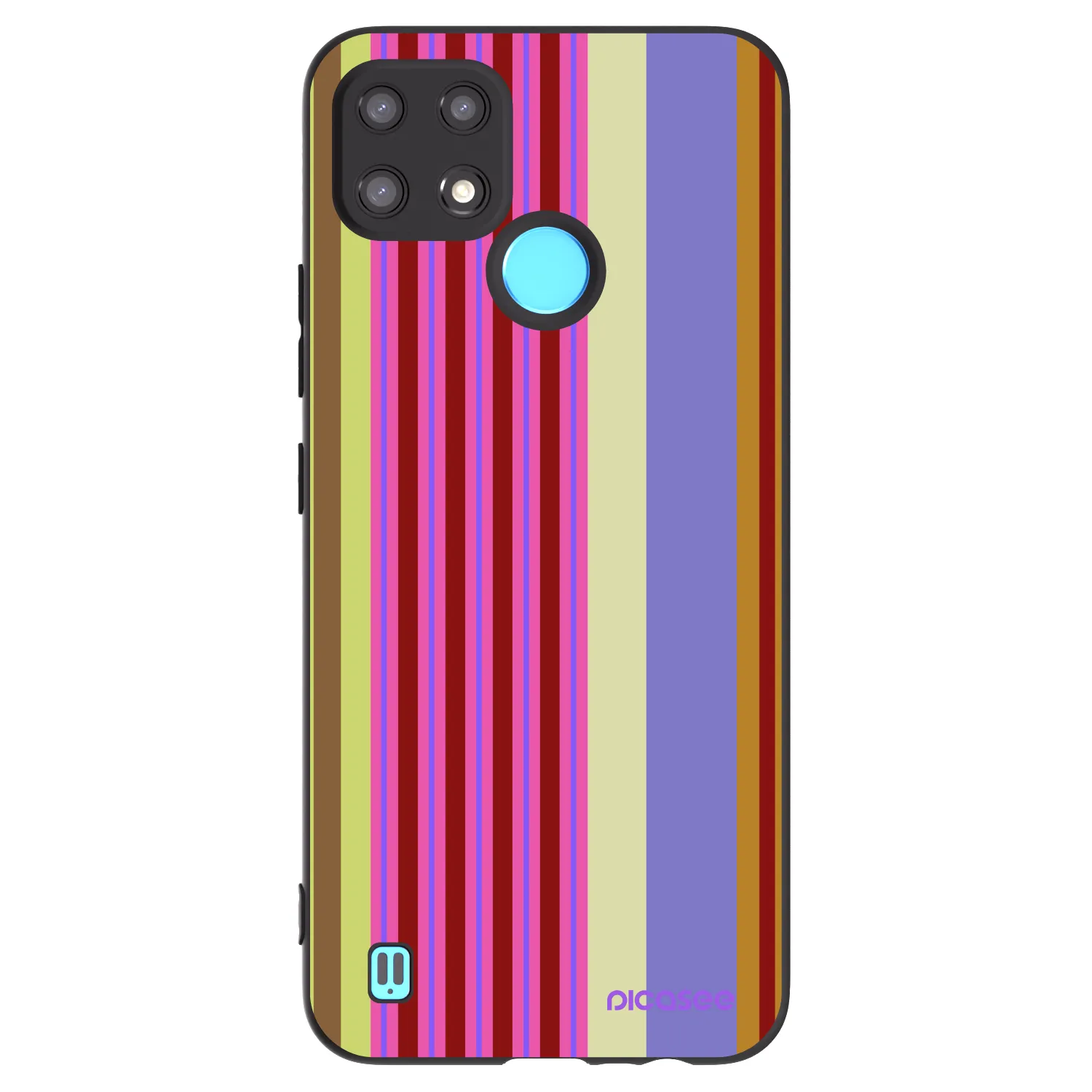Picasee silikonowe czarne etui na Realme C21 - Late checkout