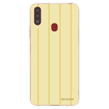Picasee silikonowe przeźroczyste etui na Samsung Galaxy A20s - Liquid sunshine