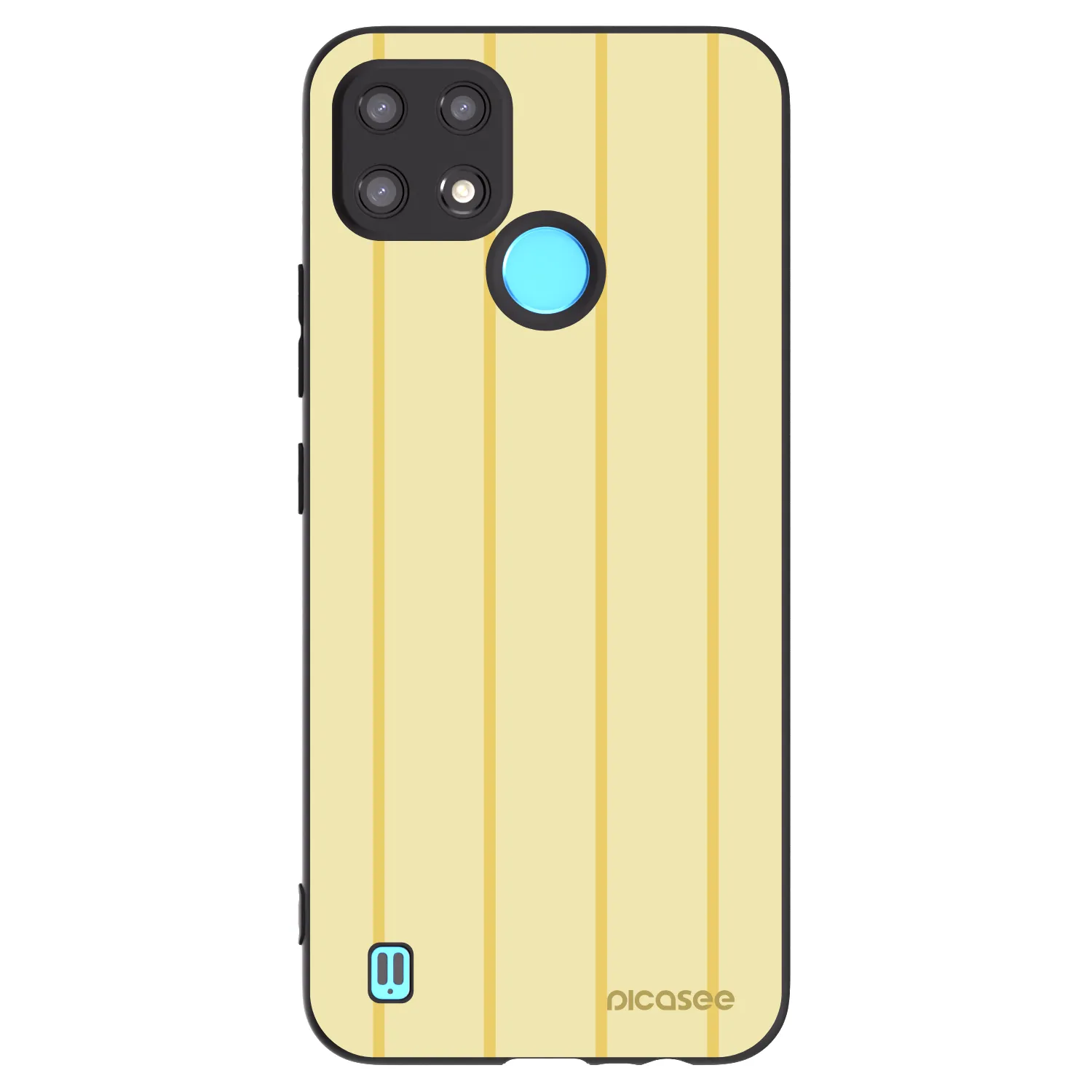 Picasee silikonowe czarne etui na Realme C21 - Liquid sunshine