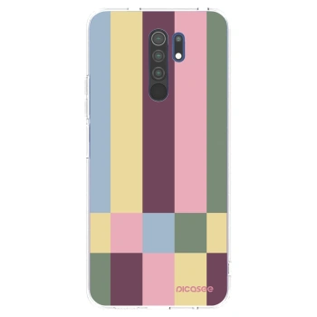 Picasee silikonowe przeźroczyste etui na Xiaomi Redmi 9 - Lobby tiles