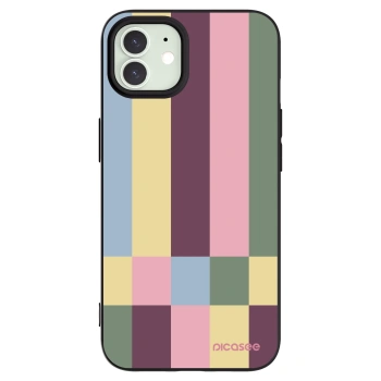 Picasee silikonowe czarne etui na Apple iPhone 12 - Lobby tiles