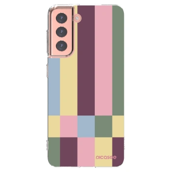 Picasee silikonowe przeźroczyste etui na Samsung Galaxy S21 5G G991B - Lobby tiles