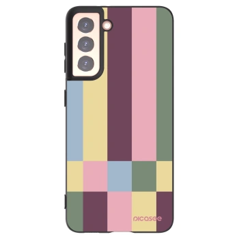 Picasee silikonowe czarne etui na Samsung Galaxy S21 5G G991B - Lobby tiles